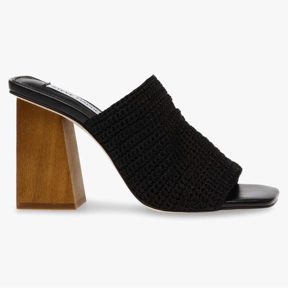 Steve Madden Realize Crochet Knit Heels in Black NEW in Box Size 9.5 - Picture 4 of 14